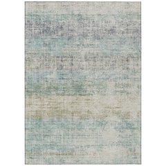 Machine Washable Indoor/Outdoor Chantille ACN2388 Teal 8' x 10' Rug