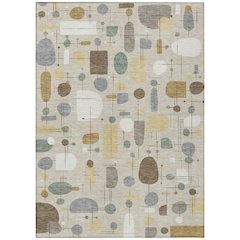 Machine Washable Indoor/Outdoor Chantille ACN2393 Brown 8' x 10' Rug