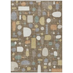 Machine Washable Indoor/Outdoor Chantille ACN2393 Brown 8' x 10' Rug