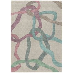 Machine Washable Indoor/Outdoor Chantille ACN2394 Brown 8' x 10' Rug