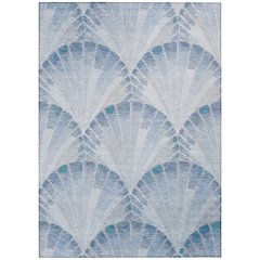 Machine Washable Indoor/Outdoor Chantille ACN2401 Blue 8' x 10' Rug