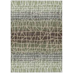 Machine Washable Indoor/Outdoor Chantille ACN2404 Green 8' x 10' Rug