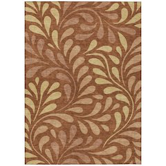 Machine Washable Indoor/Outdoor Chantille ACN2411 Orange 8' x 10' Rug