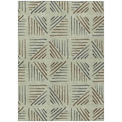 Machine Washable Indoor/Outdoor Chantille ACN2413 Green 8' x 10' Rug