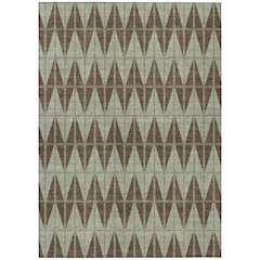 Machine Washable Indoor/Outdoor Chantille ACN2415 Brown 8' x 10' Rug