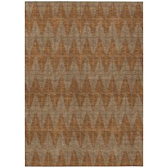 Machine Washable Indoor/Outdoor Chantille ACN2415 Orange 8' x 10' Rug