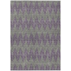 Machine Washable Indoor/Outdoor Chantille ACN2415 Purple 8' x 10' Rug