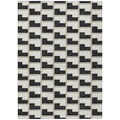 Machine Washable Indoor/Outdoor Chantille ACN2416 Black 8' x 10' Rug