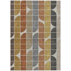 Machine Washable Indoor/Outdoor Chantille ACN2418 Brown 8' x 10' Rug