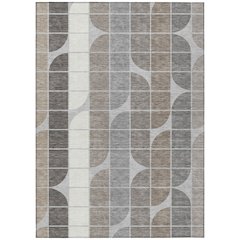 Machine Washable Indoor/Outdoor Chantille ACN2418 Gray 8' x 10' Rug