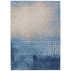 Machine Washable Indoor/Outdoor Chantille ACN2420 Blue 8' x 10' Rug