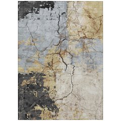 Machine Washable Indoor/Outdoor Chantille ACN2431 Gray 8' x 10' Rug