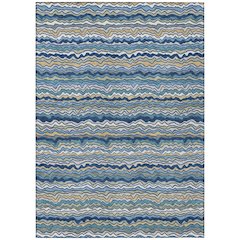 Machine Washable Indoor/Outdoor Chantille ACN2436 Blue 8' x 10' Rug