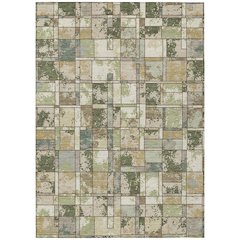 Machine Washable Indoor/Outdoor Chantille ACN2442 Green 8' x 10' Rug