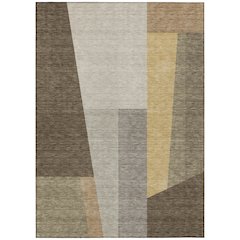 Machine Washable Indoor/Outdoor Chantille ACN2446 Brown 8' x 10' Rug