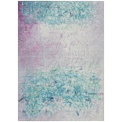 Machine Washable Indoor/Outdoor Chantille ACN2449 Teal 8' x 10' Rug