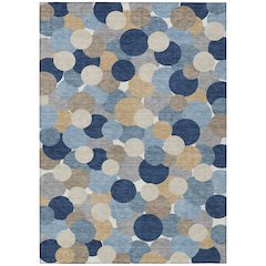 Machine Washable Indoor/Outdoor Chantille ACN2450 Blue 8' x 10' Rug