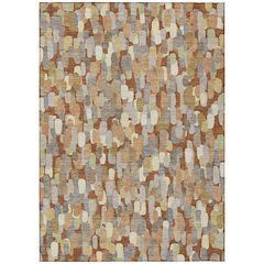 Machine Washable Indoor/Outdoor Chantille ACN2451 Orange 8' x 10' Rug