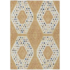 Machine Washable Indoor/Outdoor Chantille ACN2457 Gold 8' x 10' Rug