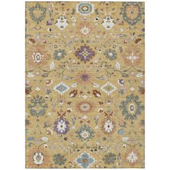 Machine Washable Indoor/Outdoor Chantille ACN2458 Gold 8' x 10' Rug