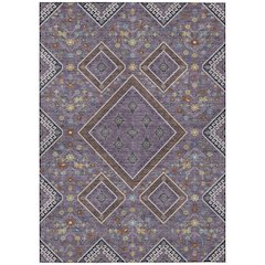 Machine Washable Indoor/Outdoor Chantille ACN2459 Purple 8' x 10' Rug