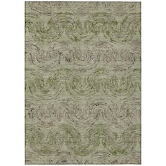 Machine Washable Indoor/Outdoor Chantille ACN2461 Green 8' x 10' Rug