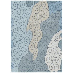 Machine Washable Indoor/Outdoor Chantille ACN2464 Blue 8' x 10' Rug