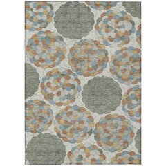 Machine Washable Indoor/Outdoor Chantille ACN2466 Green 8' x 10' Rug