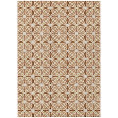 Machine Washable Indoor/Outdoor Chantille ACN2469 Orange 8' x 10' Rug