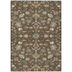 Machine Washable Indoor/Outdoor Chantille ACN2473 Brown 8' x 10' Rug
