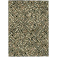 Machine Washable Indoor/Outdoor Chantille ACN2474 Green 8' x 10' Rug