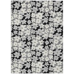 Machine Washable Indoor/Outdoor Chantille ACN2476 Black 8' x 10' Rug