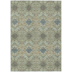 Machine Washable Indoor/Outdoor Chantille ACN2477 Green 8' x 10' Rug