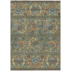Machine Washable Indoor/Outdoor Chantille ACN2480 Green 8' x 10' Rug