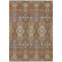 Machine Washable Indoor/Outdoor Chantille ACN2484 Orange 8' x 10' Rug