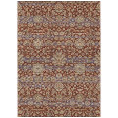 Machine Washable Indoor/Outdoor Chantille ACN2485 Red 8' x 10' Rug