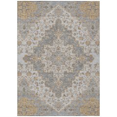Machine Washable Indoor/Outdoor Chantille ACN2486 Gray 8' x 10' Rug