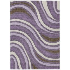Machine Washable Indoor/Outdoor Chantille ACN2490 Purple 8' x 10' Rug