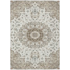 Machine Washable Indoor/Outdoor Chantille ACN2495 Ivory 8' x 10' Rug