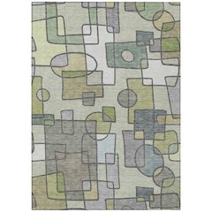 Machine Washable Indoor/Outdoor Chantille ACN2503 Green 8' x 10' Rug