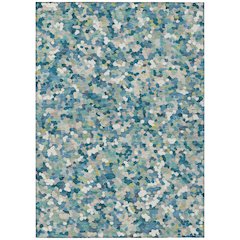 Machine Washable Indoor/Outdoor Chantille ACN2507 Teal 8' x 10' Rug