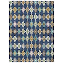 Machine Washable Indoor/Outdoor Chantille ACN2513 Blue 8' x 10' Rug