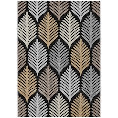Machine Washable Indoor/Outdoor Chantille ACN2515 Black 8' x 10' Rug