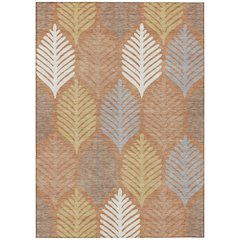 Machine Washable Indoor/Outdoor Chantille ACN2515 Orange 8' x 10' Rug