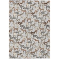 Machine Washable Indoor/Outdoor Chantille ACN2520 Gray 8' x 10' Rug