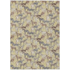 Machine Washable Indoor/Outdoor Chantille ACN2520 Gold 8' x 10' Rug
