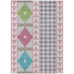 Machine Washable Indoor/Outdoor Chantille ACN2522 Pink 8' x 10' Rug