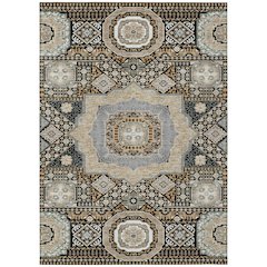 Machine Washable Indoor/Outdoor Chantille ACN2525 Black 8' x 10' Rug