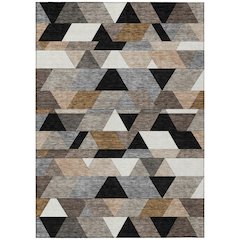 Machine Washable Indoor/Outdoor Chantille ACN2526 Black 8' x 10' Rug