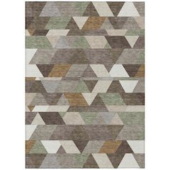 Machine Washable Indoor/Outdoor Chantille ACN2526 Brown 8' x 10' Rug